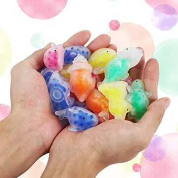 24PCS Mini Squishy Stress Balls Fidget Toys, Dinosour Sea Animals Sensory Squeeze Ball Toys to Relax Party Favors Birthday Gifts Easter Egg Filler