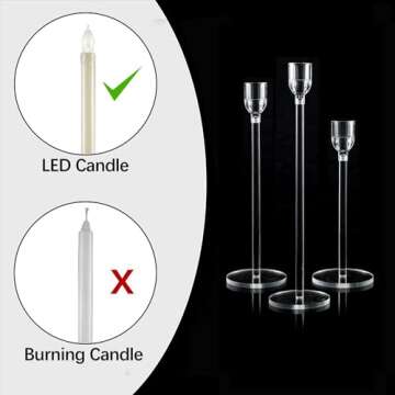 Vincidern Acrylic Candle Holders for Elegant Table Decor