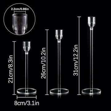 Vincidern Acrylic Candle Holders for Elegant Table Decor