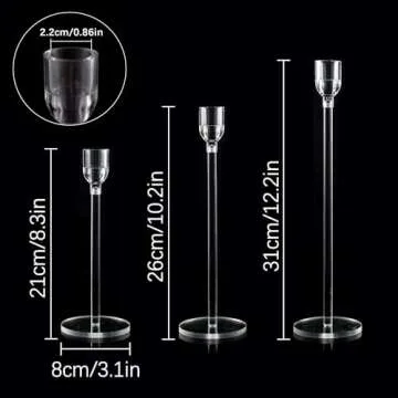 Vincidern Acrylic Candle Holders for Elegant Table Decor