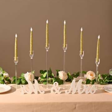 Vincidern Acrylic Candle Holders for Elegant Table Decor