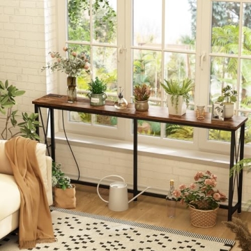 Stylish SUPRJARE Console Table with Charging Ports