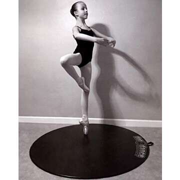 dot2dance Portable Dance Floor 32 inches, Marley Flooring Ballet Training Equipment, Tap Dance Floor, Turning Boards for Dancers & Figure Skating Practice Mat, Tap Board for Tap Dancing, Practice Pirouette