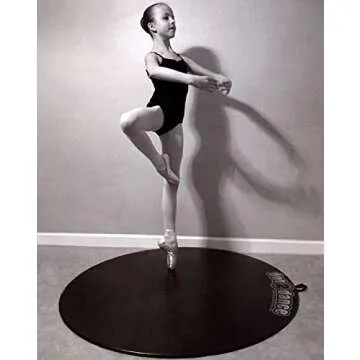 dot2dance Portable Dance Floor 32 inches, Marley Flooring Ballet Training Equipment, Tap Dance Floor, Turning Boards for Dancers & Figure Skating Practice Mat, Tap Board for Tap Dancing, Practice Pirouette