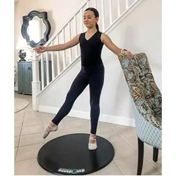 dot2dance Portable Dance Floor 32 inches, Marley Flooring Ballet Training Equipment, Tap Dance Floor, Turning Boards for Dancers & Figure Skating Practice Mat, Tap Board for Tap Dancing, Practice Pirouette