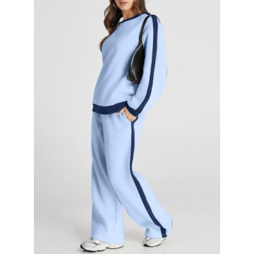 Herseas Women Cozy Color Block Tracksuit for Winter