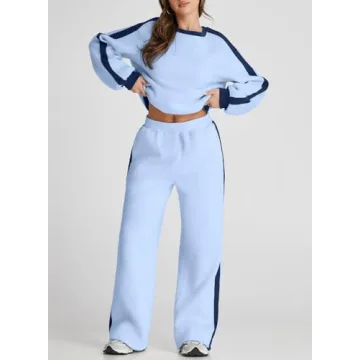 Herseas Women Cozy Color Block Tracksuit for Winter