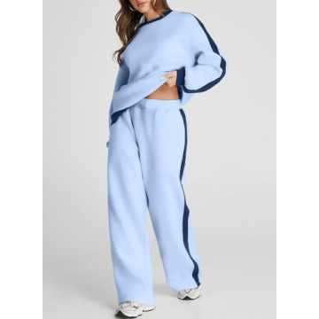 Herseas Women Cozy Color Block Tracksuit for Winter