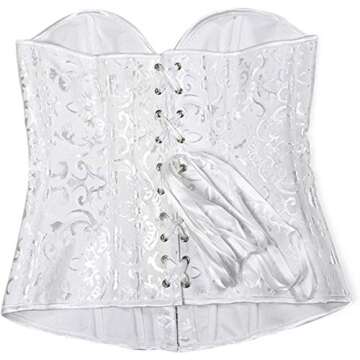 KSHUN Bustier Corset Sexy Satin Overbust Top
