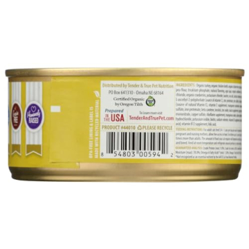 Tender & True Organic Cat Food - Turkey & Liver Recipe