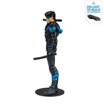 McFarlane Toys DC Multiverse Nightwing: Better Than Batman Action Figure with Build-A Rebirth Batmob...