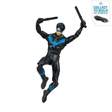 McFarlane Toys DC Multiverse Nightwing: Better Than Batman Action Figure with Build-A Rebirth Batmobile (Piece 2)