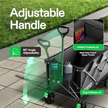 VIVOSUN Collapsible Folding Wagon for Easy Outdoor Transport