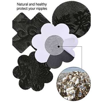 IKAXON Sexy pasties nipple covers-Multi Design nipple stickers Disposable Adhesive Waterproof