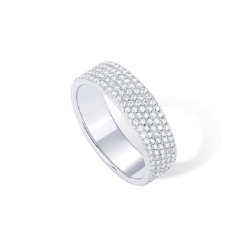 PAVOI 14K Gold Plated Cubic Zirconia Eternity Ring