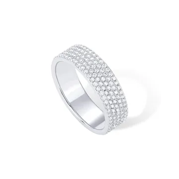 PAVOI 14K Gold Plated Cubic Zirconia Eternity Ring