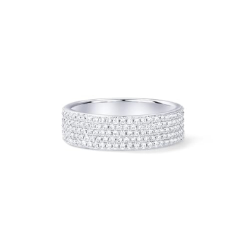PAVOI 14K Gold Plated Cubic Zirconia Eternity Ring