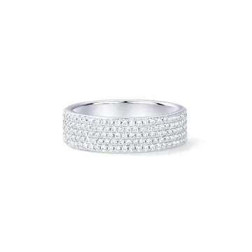 PAVOI 14K Gold Plated Cubic Zirconia Eternity Ring