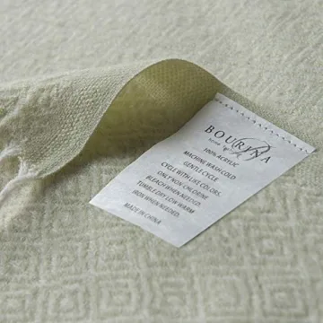 BOURINA Decorative Faux Cashmere Throw Blanket 50" x 60"