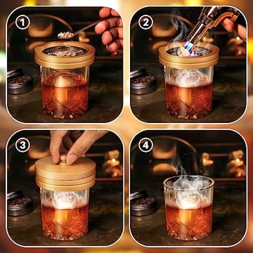 Yiiwinwy Cocktail Smoker Kit with Wood Chips for Unique Drinks