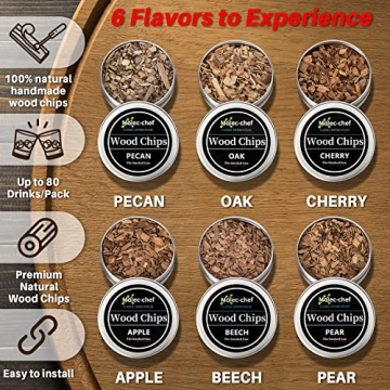 Yiiwinwy Cocktail Smoker Kit with Wood Chips for Unique Drinks