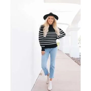 ZESICA Women's Stylish Fall Turtleneck Sweater