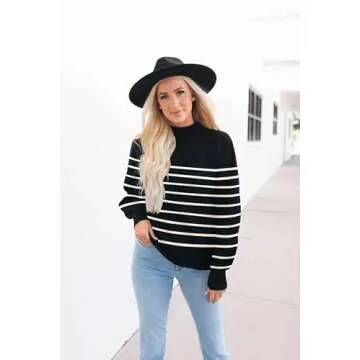 ZESICA Women's Stylish Fall Turtleneck Sweater