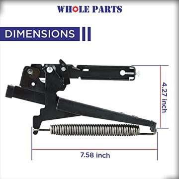 Whole Parts Oven Door Hinge (Black) Part # PC020007 [Enhanced Stronger Version], Replacement and Compatible with Some Viking Ovens - Non-OEM Viking Parts & Accessories - 2 Yr Warranty