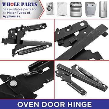 Whole Parts Oven Door Hinge (Black) Part # PC020007 [Enhanced Stronger Version], Replacement and Compatible with Some Viking Ovens - Non-OEM Viking Parts & Accessories - 2 Yr Warranty
