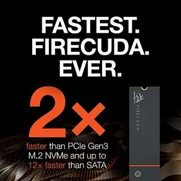 Seagate FireCuda 530 1TB Solid State Drive - M.2 PCIe Gen4 Ã—4 NVMe 1.4, PS5 Internal SSD, speeds up to 7300MB/s, 3D TLC NAND, 1275 TBW, 1.8M MTBF, Heatsink, Rescue Services (ZP1000GM3A023)