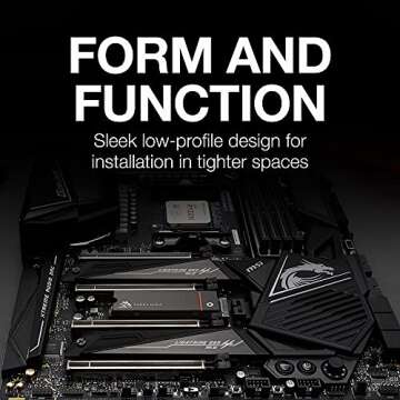 Seagate FireCuda 530 1TB Solid State Drive - M.2 PCIe Gen4 Ã—4 NVMe 1.4, PS5 Internal SSD, speeds up to 7300MB/s, 3D TLC NAND, 1275 TBW, 1.8M MTBF, Heatsink, Rescue Services (ZP1000GM3A023)