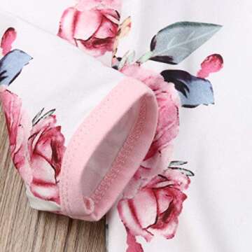 Newborn Baby Knotted Gown - Soft Cotton Floral Design