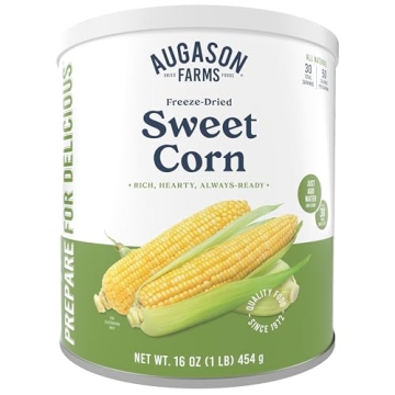 Augason Farms Freeze Dried Sweet Corn Can, Emergency Food Supply, Everyday Meals, 30 Servings