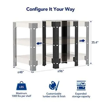 FLEXIMOUNTS Steel Work Bench Leg Kit Customizable Sizes