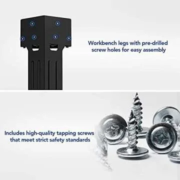 FLEXIMOUNTS Steel Work Bench Leg Kit Customizable Sizes