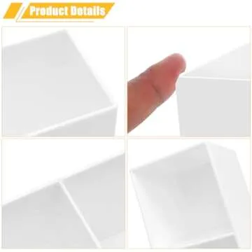 Cerpourt White Makeup Brush Organizer,Acrylic Cosmetic Brushes Storage Holder with 3 Slots,Pencil Pen Holder for Desk,Desk Organizer and Accessories for Vanity