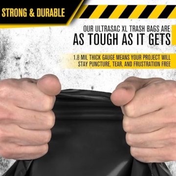 Ultrasac 45 Gallon Heavy Duty Trash Bags - Strong & Affordable