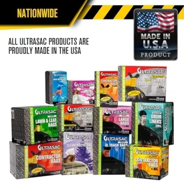 Ultrasac 45 Gallon Heavy Duty Trash Bags - Strong & Affordable