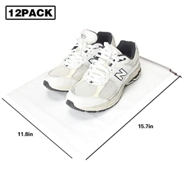 JSIWOTH 12Pcs Waterproof Shoe Bags for Travel Organization