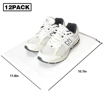 JSIWOTH 12Pcs Waterproof Shoe Bags for Travel Organization