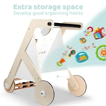 Beright Wooden Activity Walker for Toddlers  - Safe and Engaging