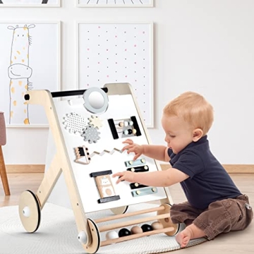Beright Wooden Activity Walker for Toddlers  - Safe and Engaging
