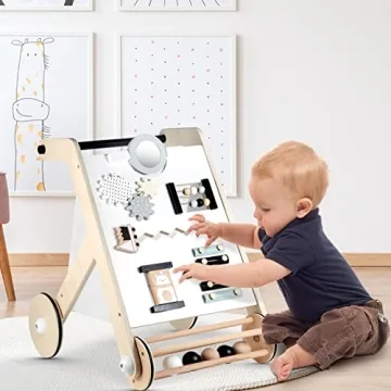 Beright Wooden Activity Walker for Toddlers  - Safe and Engaging