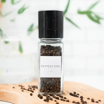 Savvy & Sorted Glass Spice Jars Set 24PK with Accessories