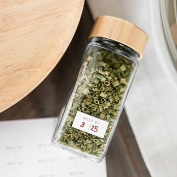 Savvy & Sorted Glass Spice Jars Set 24PK with Accessories