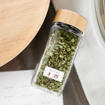 Savvy & Sorted Glass Spice Jars Set 24PK with Accessories