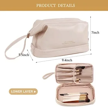 Abiudeng Waterproof Makeup Bag for Travel & Organization
