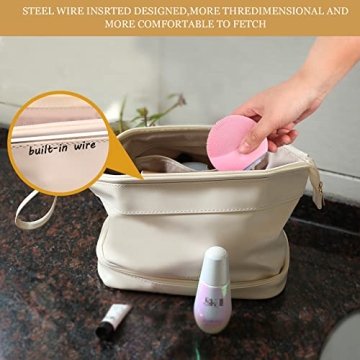 Abiudeng Waterproof Makeup Bag for Travel & Organization