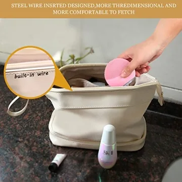 Abiudeng Waterproof Makeup Bag for Travel & Organization