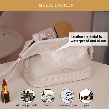 Abiudeng Waterproof Makeup Bag for Travel & Organization